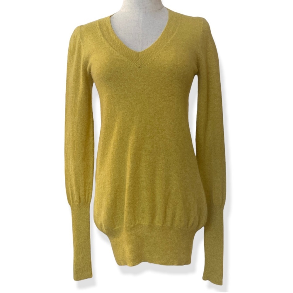 J. Crew Yellow V-Neck Sweater